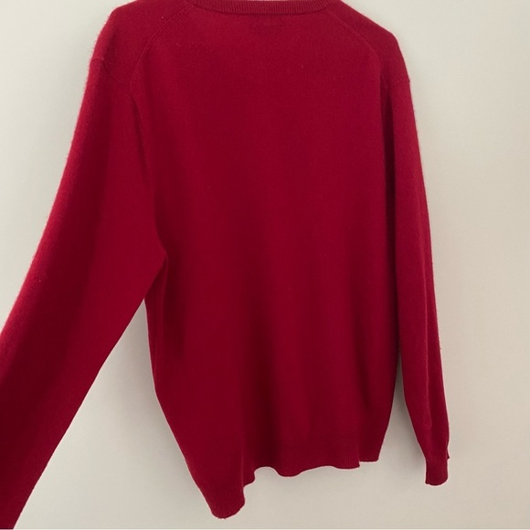 Men’s Club Room 100% Fine Cashmere V Neck Sweater Red size M - Picture 5 of 7